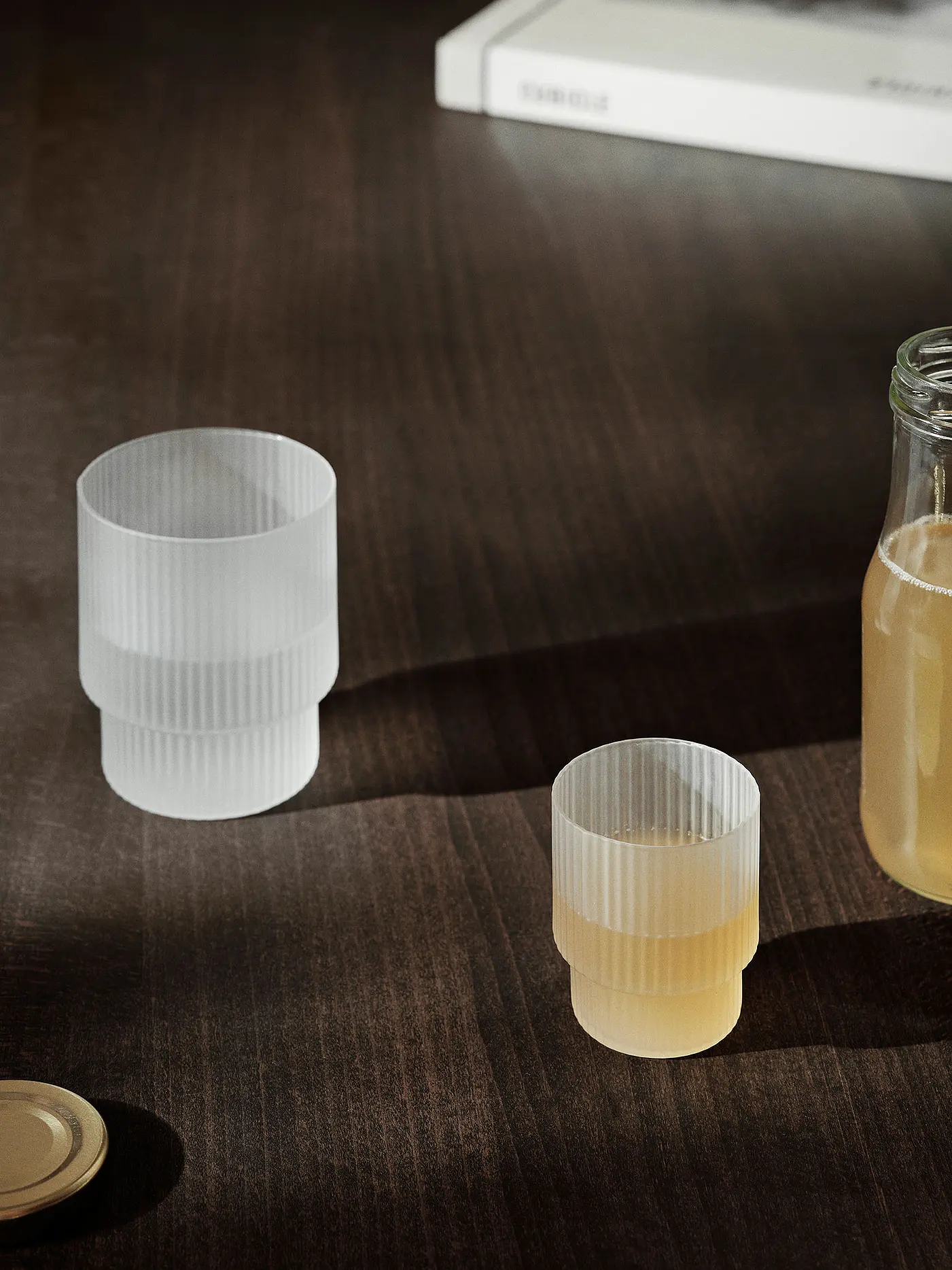 FERM LIVING | Trinkglas 4er-Set RIPPLE Frosted | 